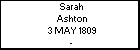 Sarah Ashton