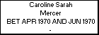 Caroline Sarah Mercer