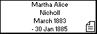 Martha Alice Nicholl